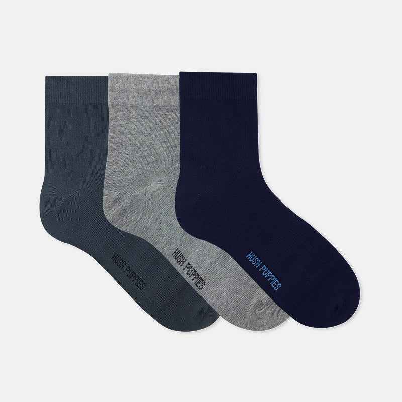 3prs Men Quarter Length Socks | Cotton Elastane | 13133236224