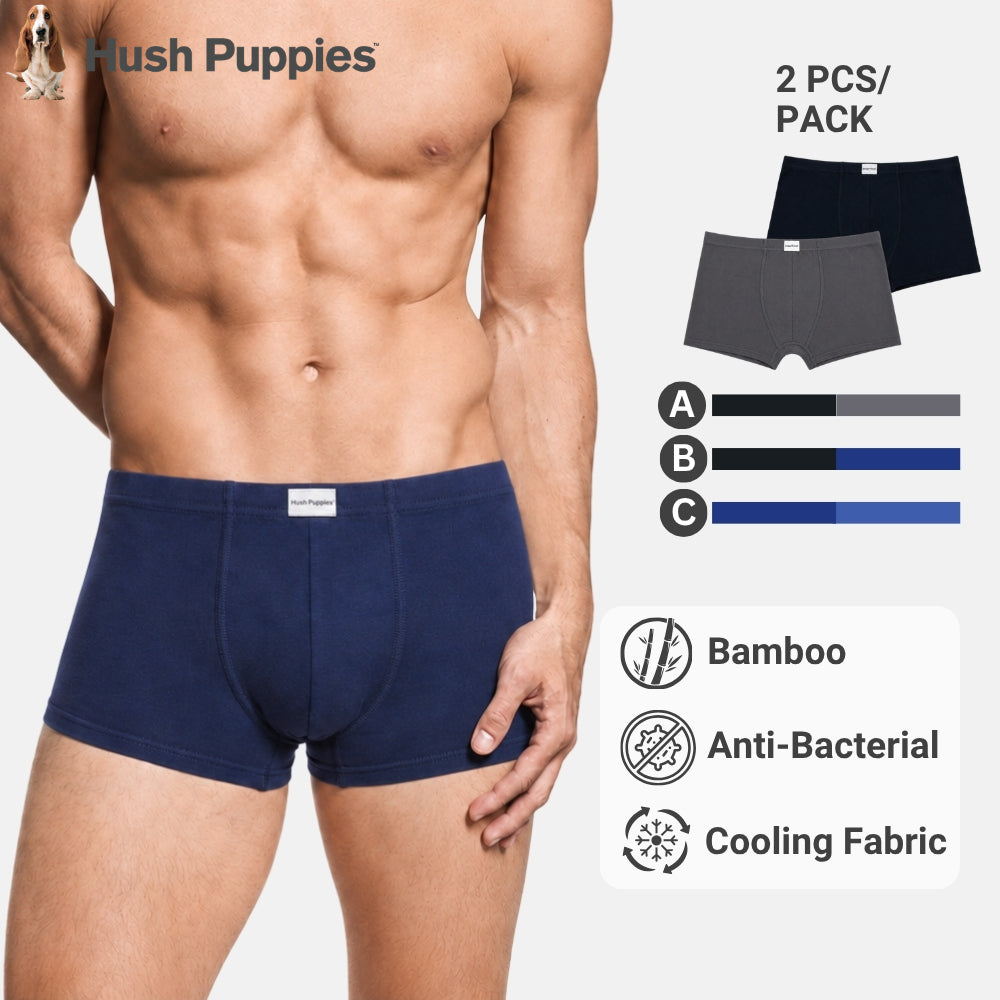 R*様 BIO wear CHINO WITH UNDERWEAR ドッキングパ Hush Puppies 2pcs Men's Boxer Briefs | Bamboo Spandex BS2323