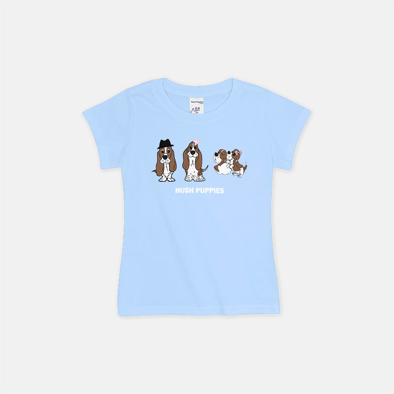 Girl's Round Neck Family Graphic Tee | 100% Cotton Single Jersey | HGT419132
