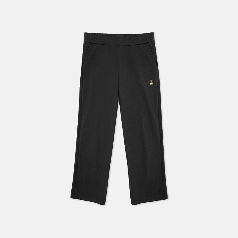 Ladies’ Terry Three Quarter Pants With Logo Embroidery | Cotton Spandex | HLJ338518