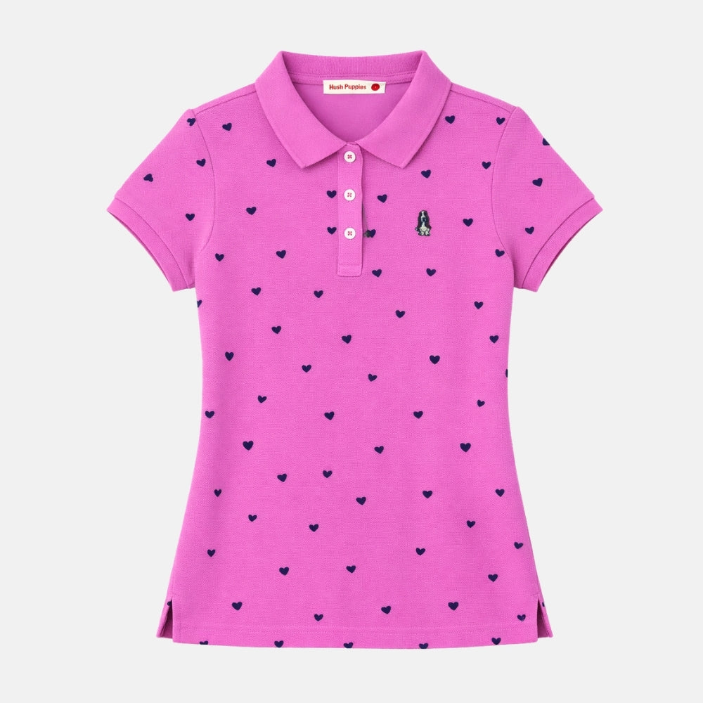 Ladies' Full Print Polo Hearts | 100% Pique Cotton | HLP559724