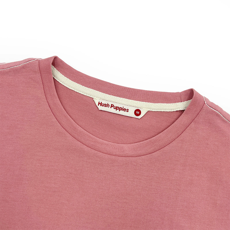 Ladies' Round Neck Basic Tee with Embroidery | Cotton Single Jersey | HLT208454
