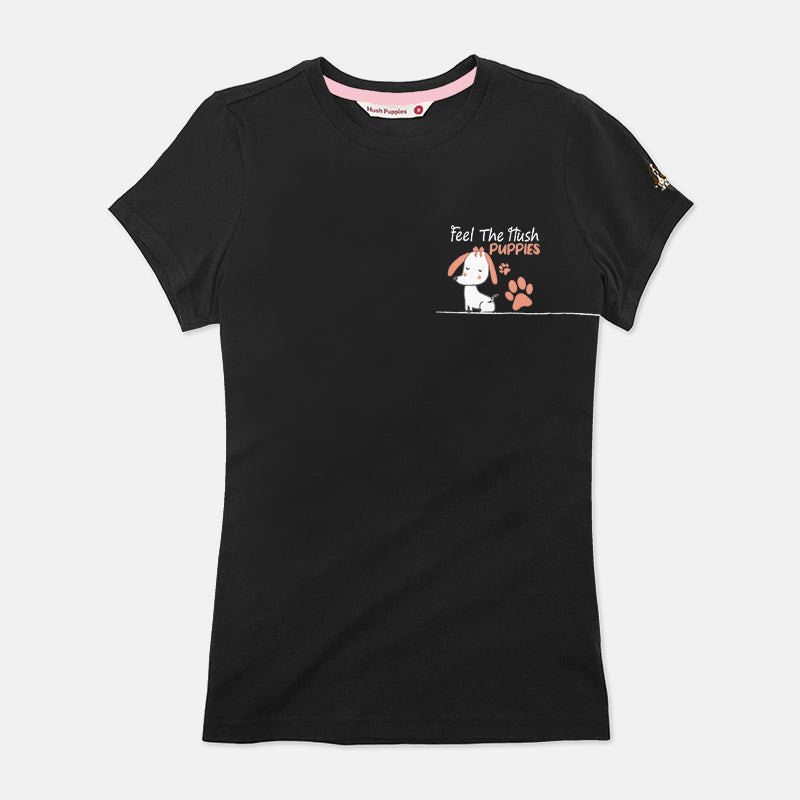 Ladies' Round Neck Couple Graphic Tee | Cotton Mixed | HLT358759