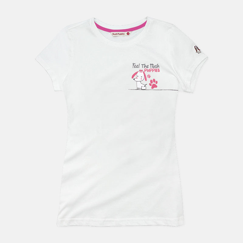 Ladies' Round Neck Couple Graphic Tee | Cotton Mixed | HLT358759