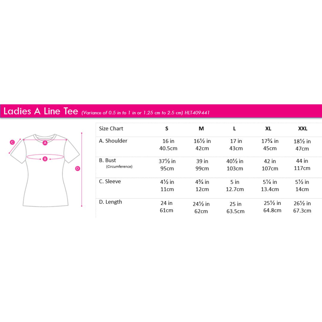 Ladies' Round Neck Basic Tee With Embroidery | A Line | HLT409441