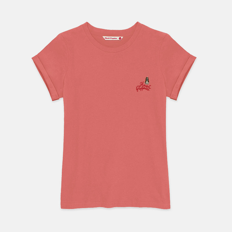 Ladies' Round Neck Basic Tee With Embroidery | A Line | HLT409441