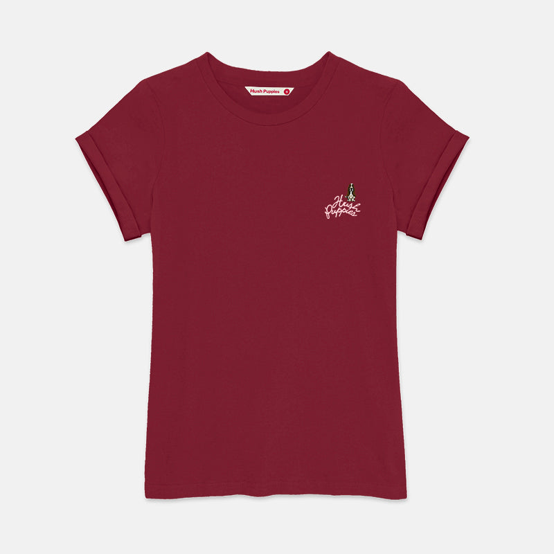 Ladies' Round Neck Basic Tee With Embroidery | A Line | HLT409441