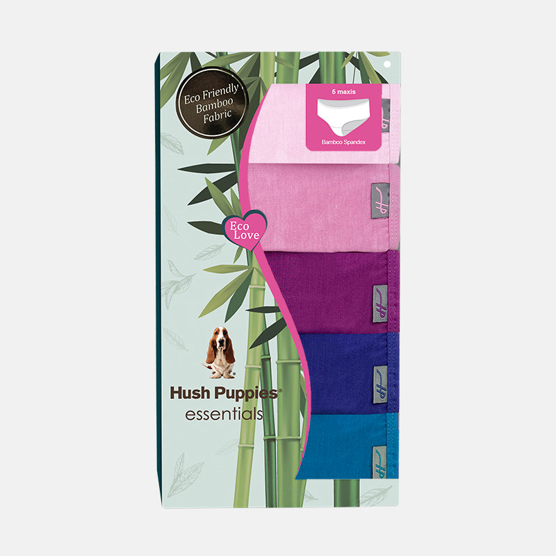 Bamboo Maxi 5pcs Ladies Panties HLU409024