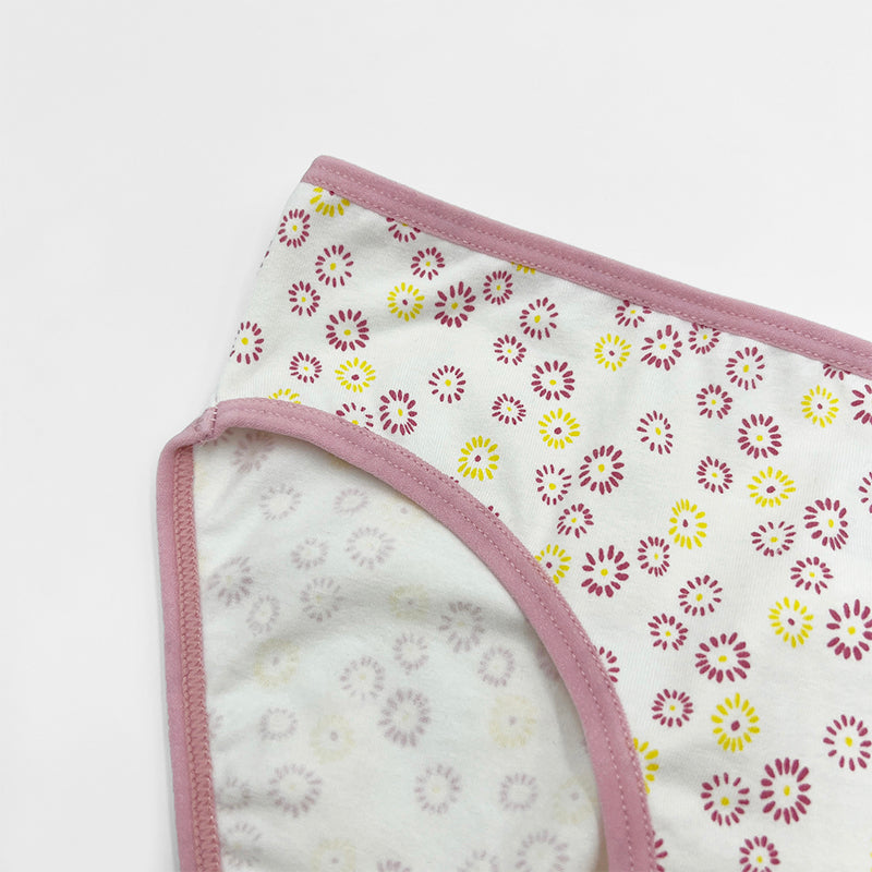 Flower Print Cotton Spandex Mini 5pcs Ladies Panties HLU449220