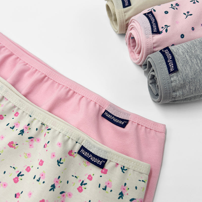 Flower Print Cotton Spandex Maxi 5pcs Ladies Panties HLU449222