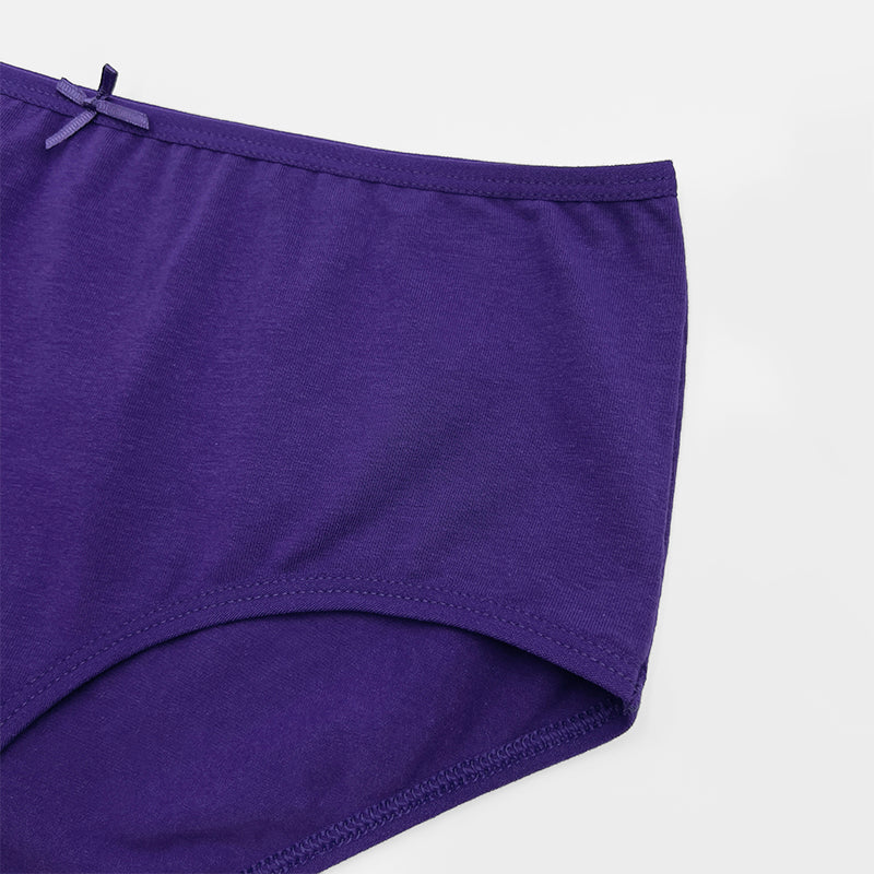 Cotton Spandex Midi 5pcs Ladies Panties HLU479354