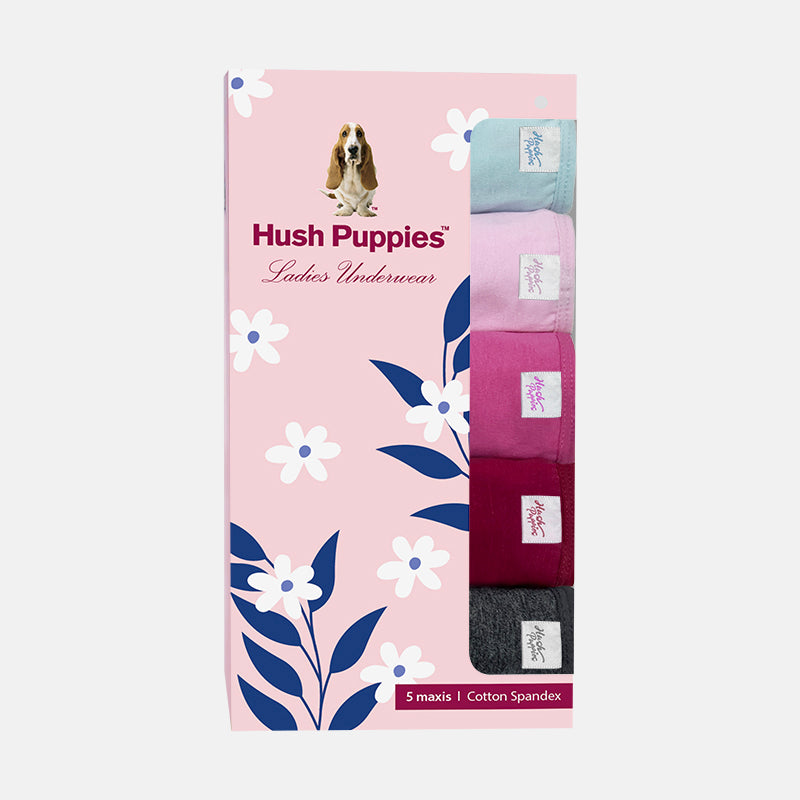 Cotton Spandex Maxi 5pcs Ladies Panties HLU479355