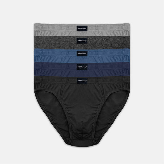 5pcs Men's Briefs | Cotton Jersey | Hipster | HMB679425