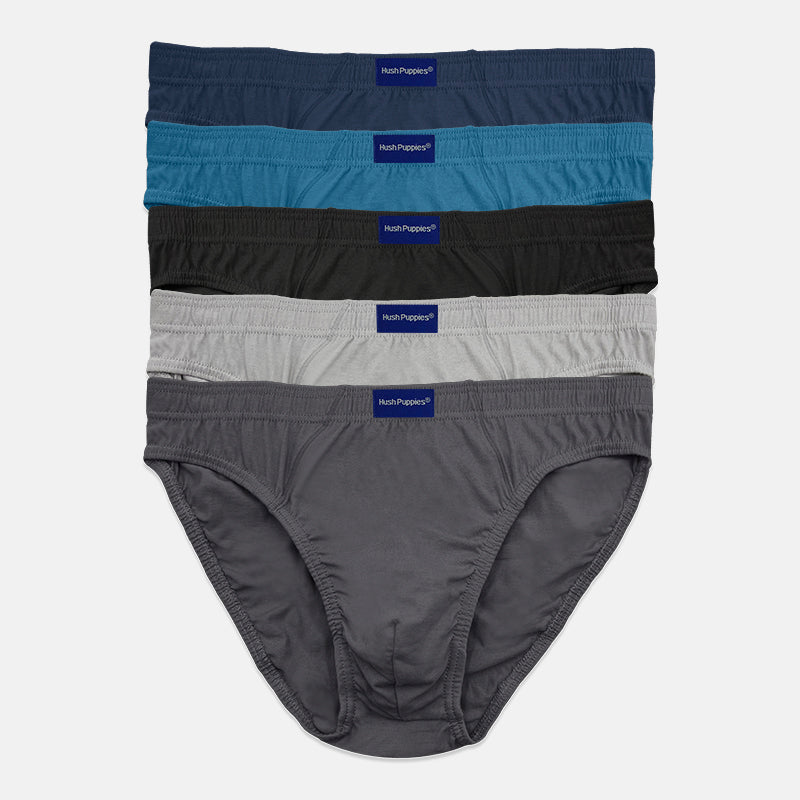 5pcs Men's Briefs | Cotton Jersey | Hipster | HMB679425