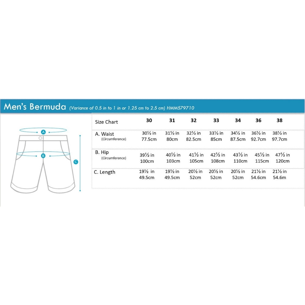 Men's Bermuda Brushed Finish | 100% Cotton Twill | HMM579710