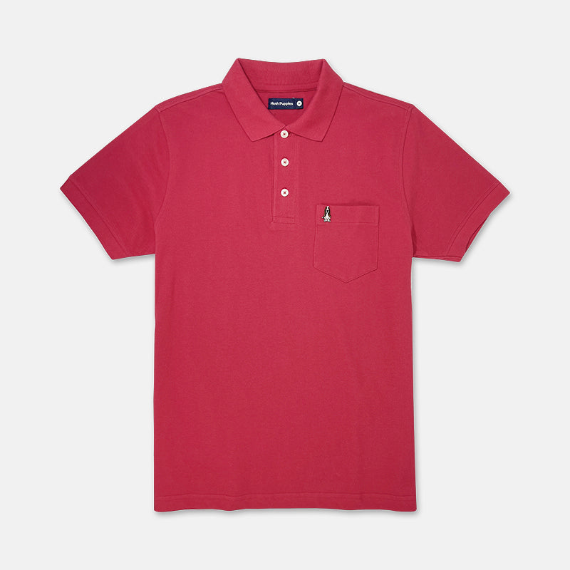 Men's Knit Basic Polo With Embroidery on Pocket | 100% Cotton | HMP601364