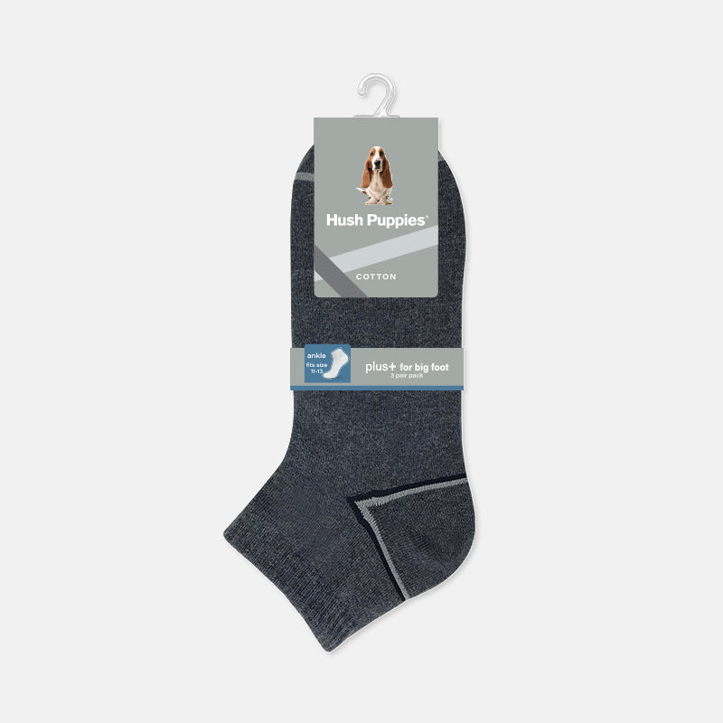 3prs Men Big Foot Ankle Socks | Cotton Elastane | HMS351194