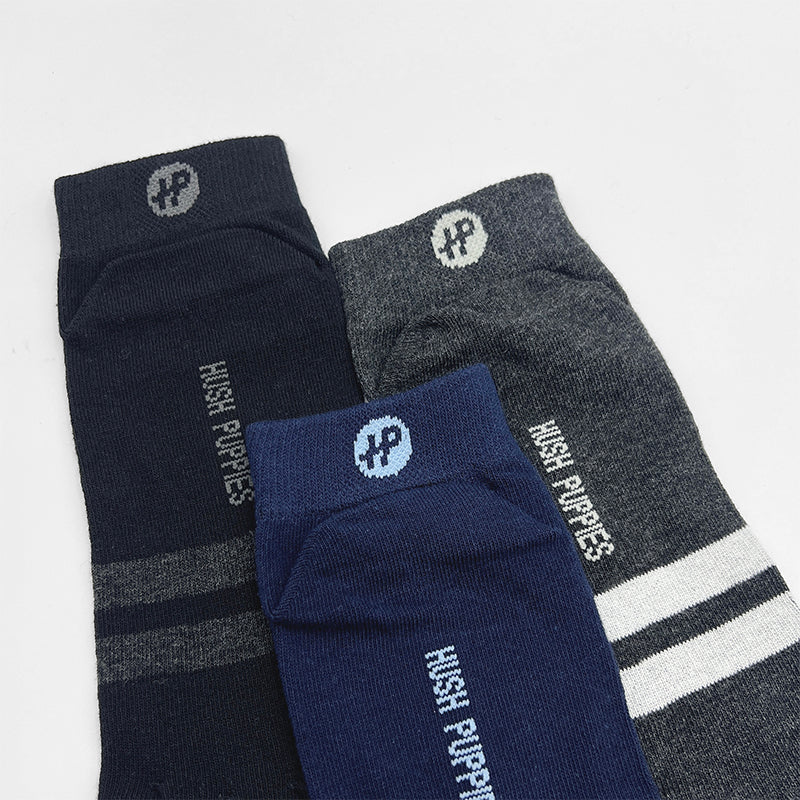 3prs Men Ankle Length Toe Socks | Cotton Elastane | HMS459336