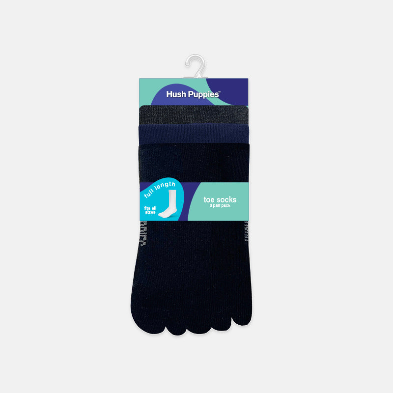 3prs Men Full Length Toe Socks | Cotton Elastane | HMS459337