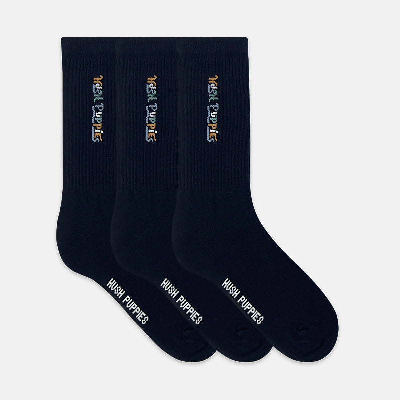 3prs Men Full Print Full Length Socks | Cotton Spandex | HMS479555