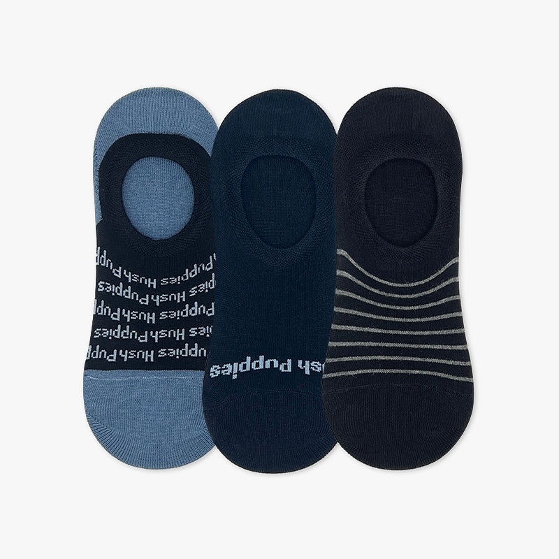 3prs Men Full Print No-Show Ankle Socks | Cotton Spandex | HMS479556