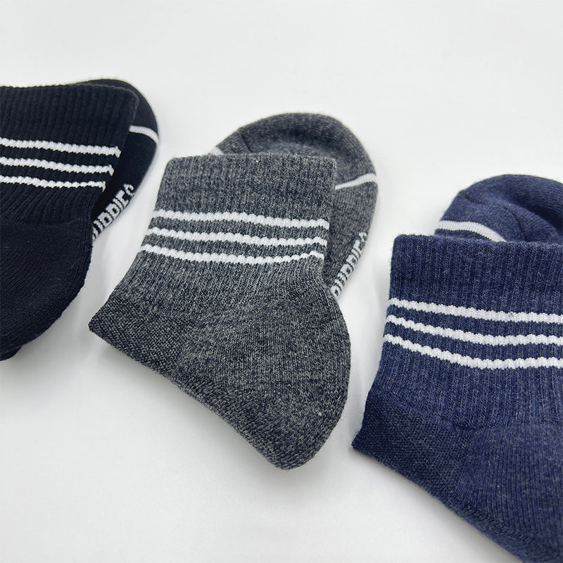 3prs Men Sporty Half Terry Quarter Socks | HMS479557
