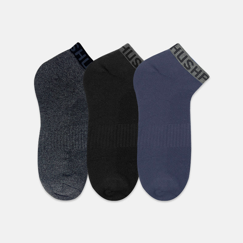 3prs Men Half Terry Ankle Socks | Cotton Elastane | HMS907749