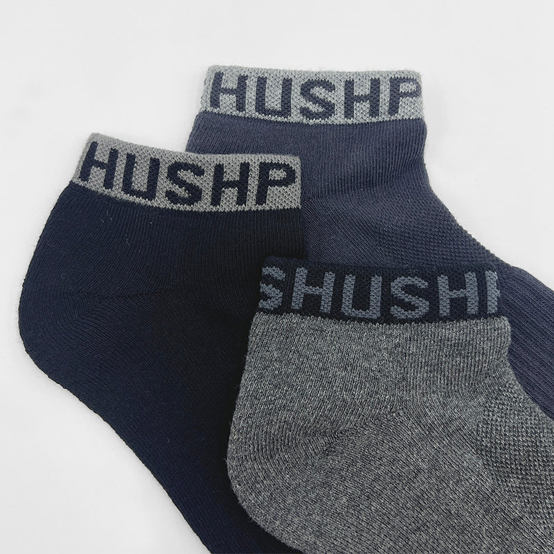 3prs Men Half Terry Ankle Socks | Cotton Elastane | HMS907749