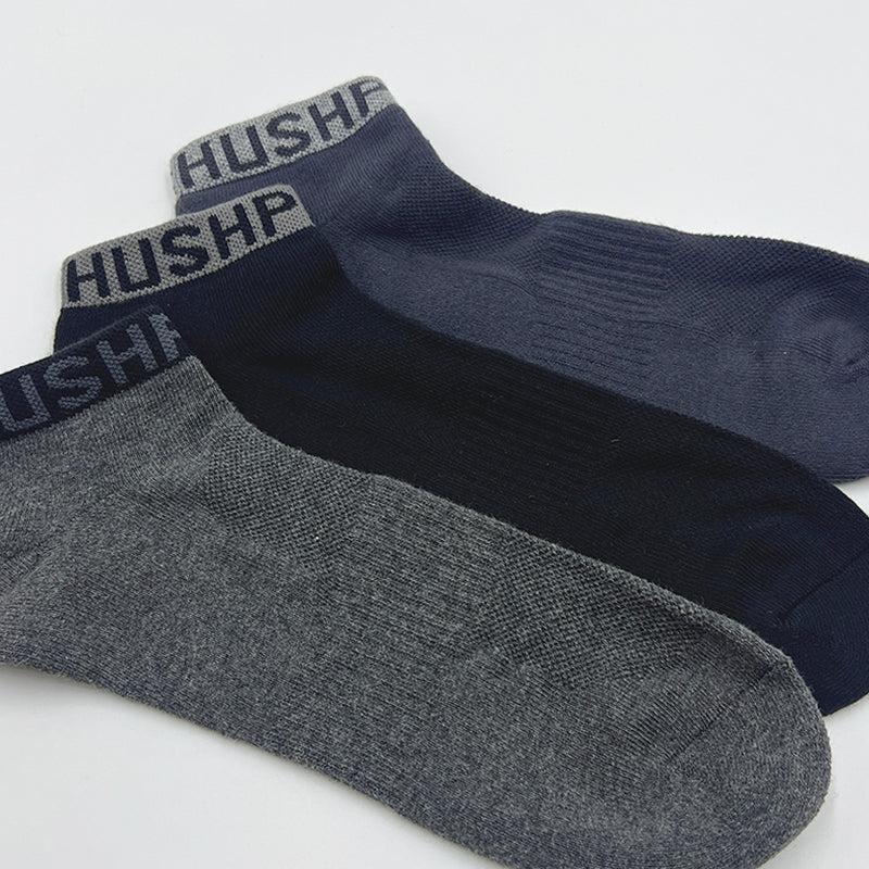 3prs Men Half Terry Ankle Socks | Cotton Elastane | HMS907749