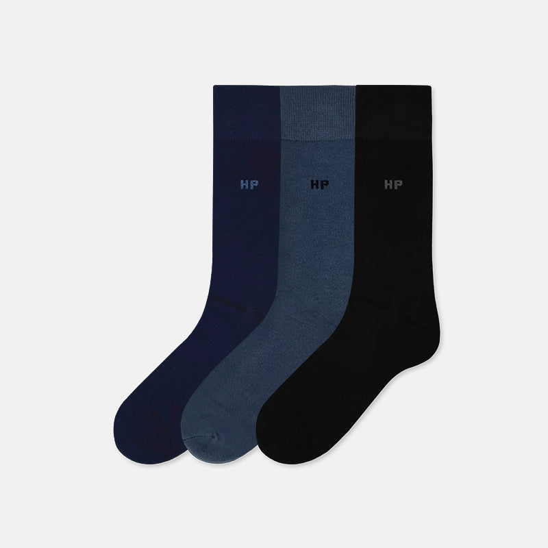 3prs Men Full Length Socks | Bamboo Elastane | HMS907761