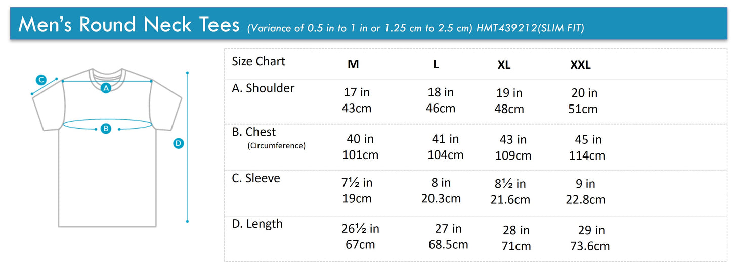 Hush Puppies Men's Round Neck Basic Tee | 100% Cotton | Slim Fit | HMT439212