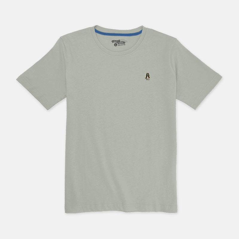 Men's Round Neck Basic Tee With Embroidery | 100% Cotton | Regular Fit | HMT439219