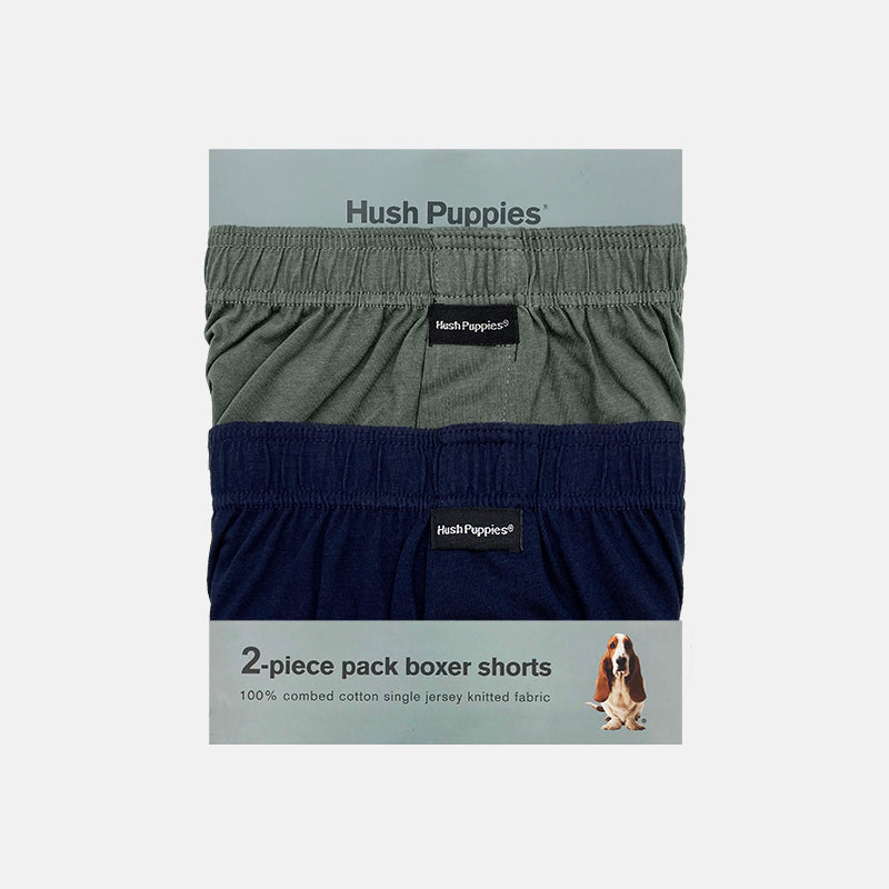2pcs Men's Knit Boxer Shorts | Combed Cotton | HMX733055