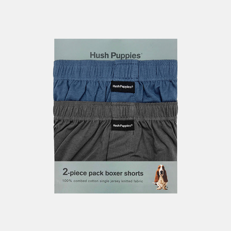 2pcs Men's Knit Boxer Shorts | Combed Cotton | HMX733055