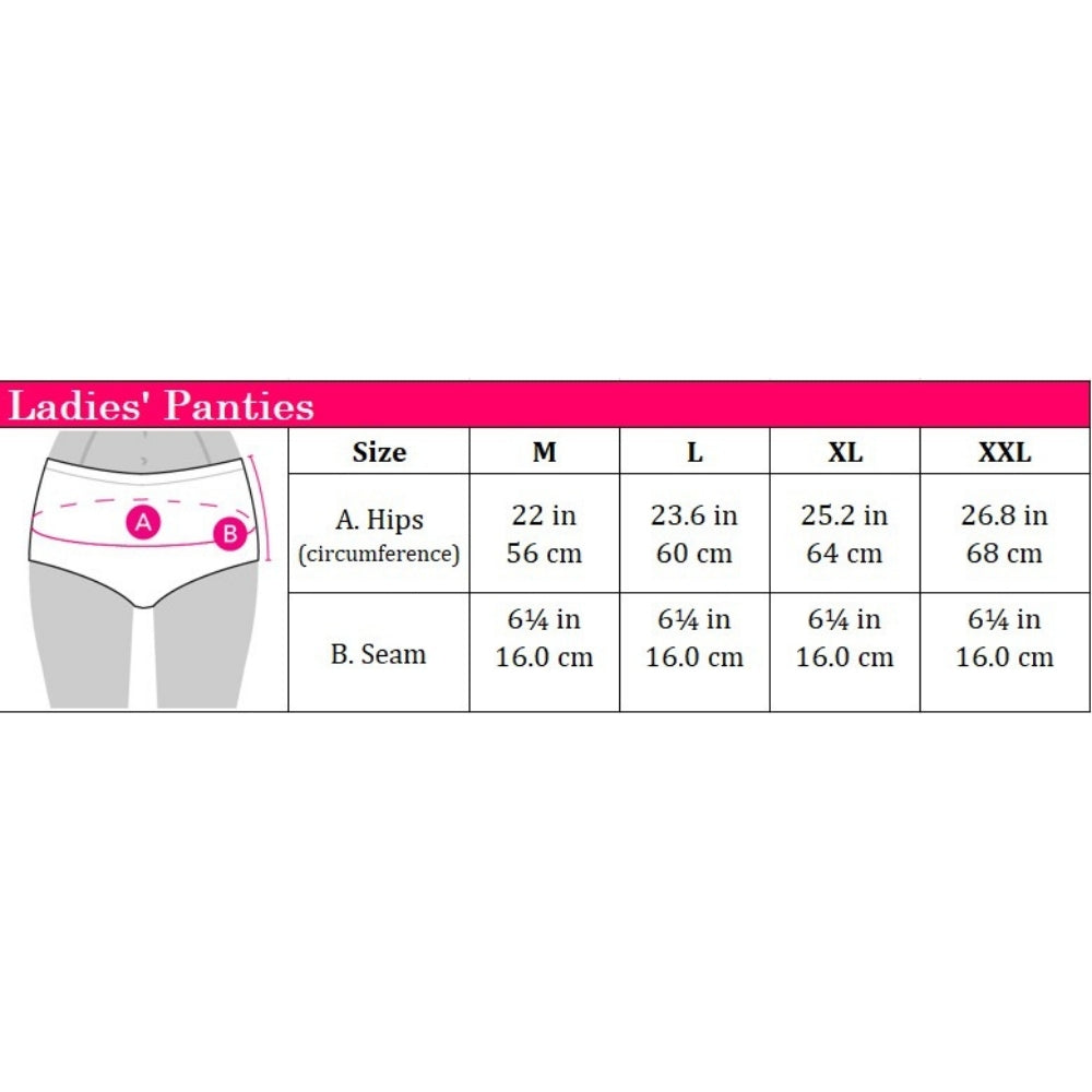 Bamboo Maxi 5pcs Ladies Panties HLU409024
