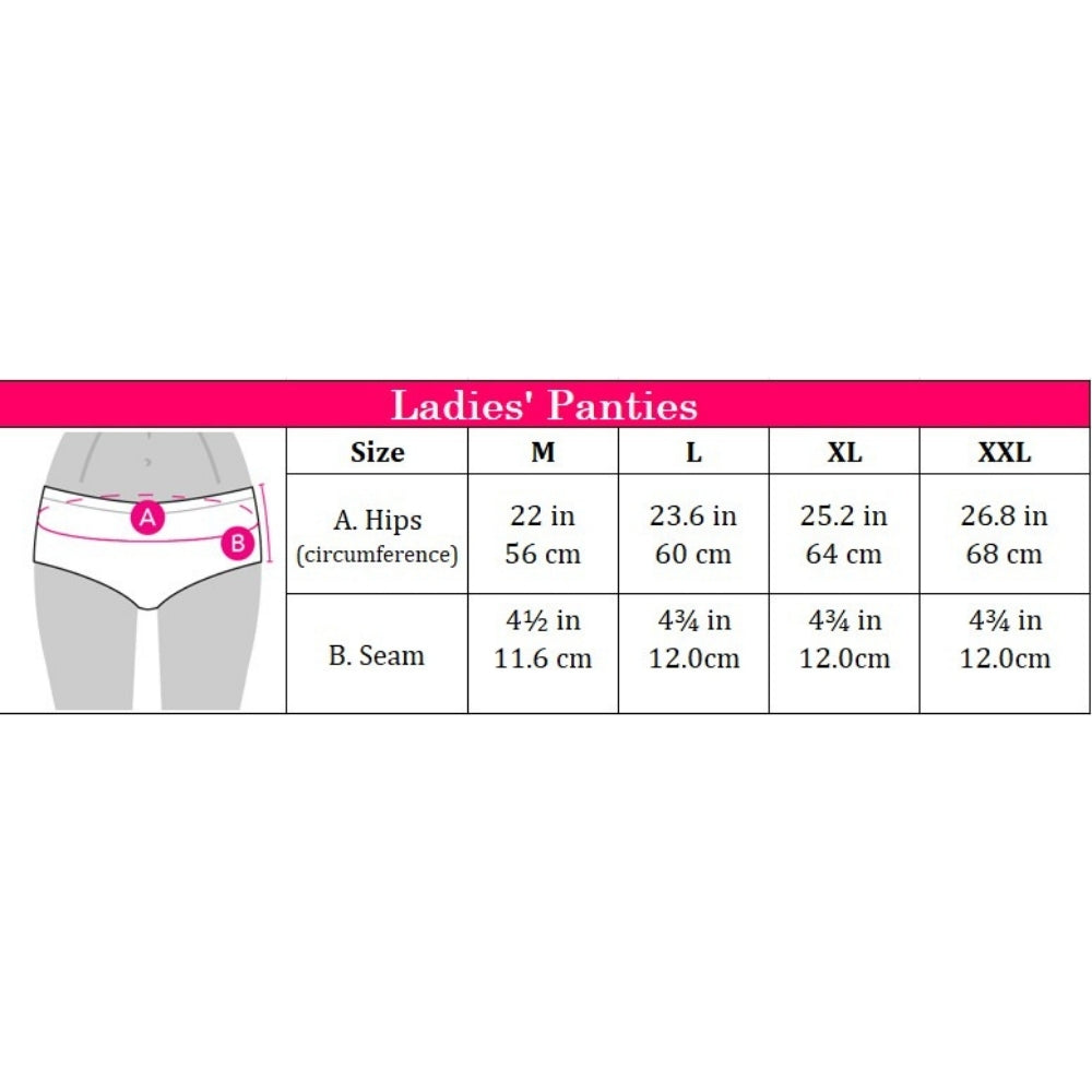 Cotton Spandex Midi 5pcs Ladies Panties HLU008958