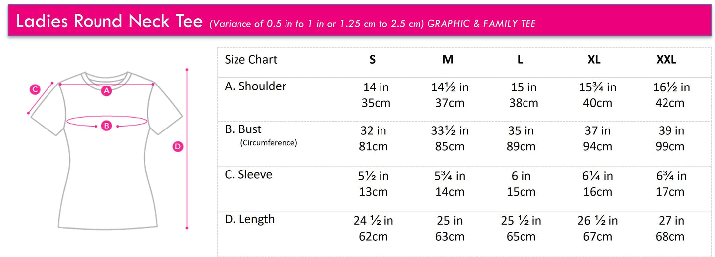 Ladies Round Neck Graphic Tee | 100% Cotton | HLT368821