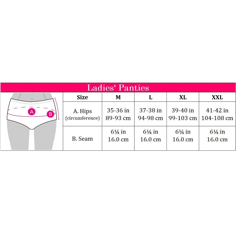 Bamboo Maxi 5pcs Ladies Panties HLU409024