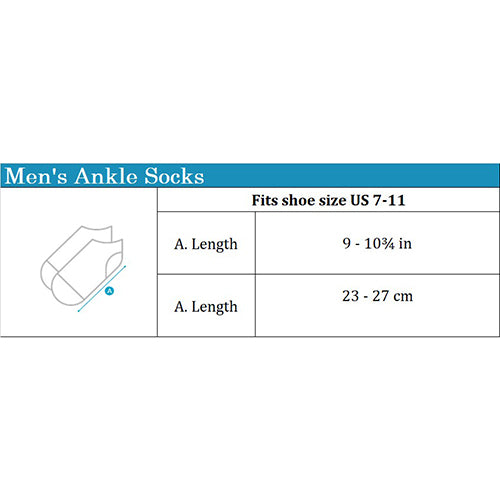 3prs Men Ankle Plain Socks | Bamboo Spandex | HMS409464