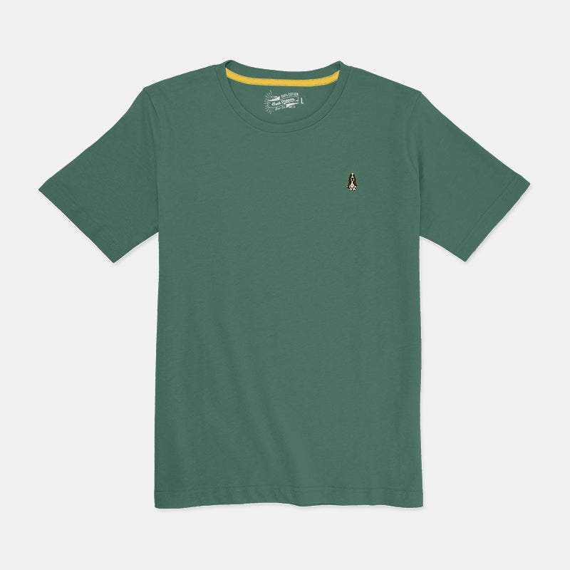 Hush Puppies Men's Round Neck Basic Tee | 100% Cotton | Slim Fit | HMT439212