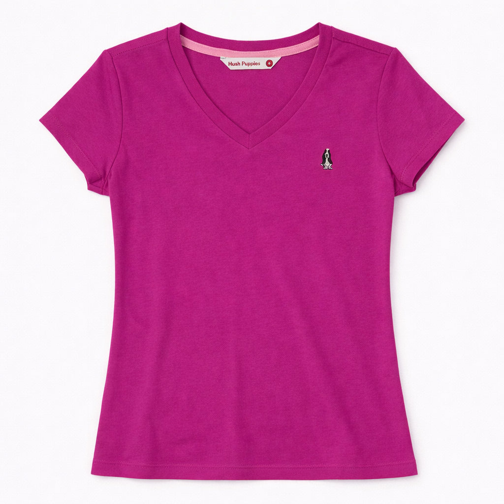 Ladies' V-Neck Tee | 100% Cotton | HLT409440