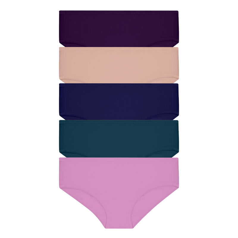 Cotton Spandex Midi 5pcs Ladies Panties HLU008958