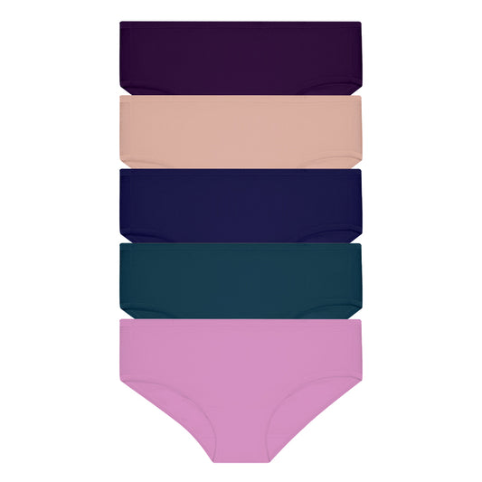 Cotton Spandex Midi 5pcs Ladies Panties HLU008958