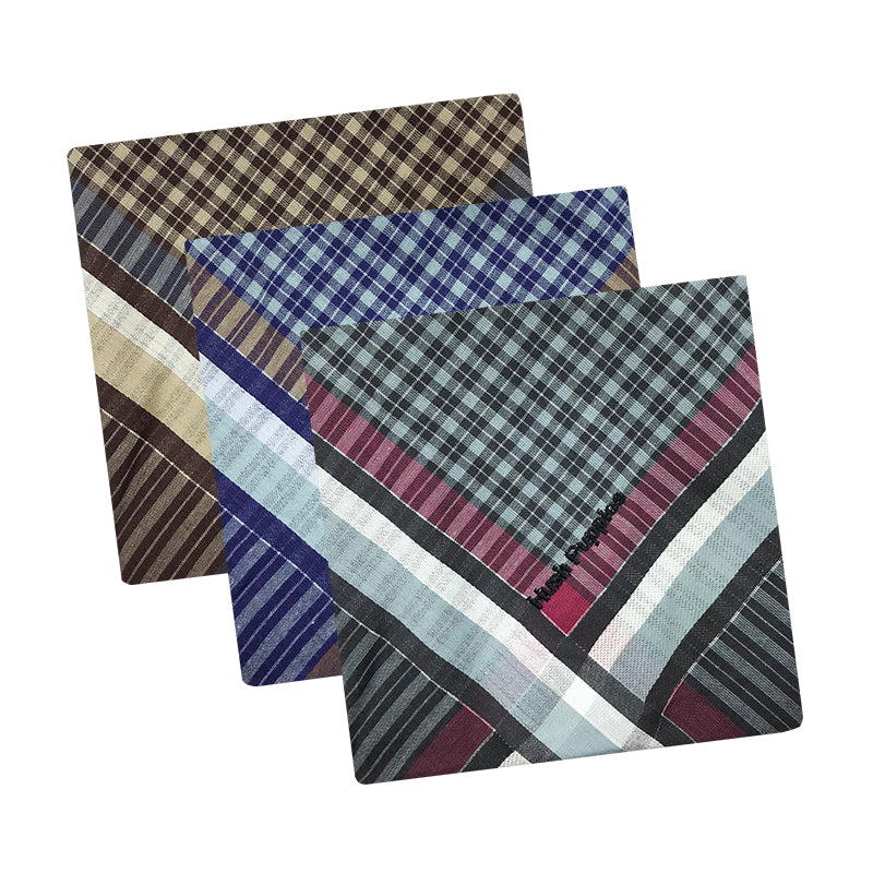3pcs Men's Handkerchief Set | 100% Combed Cotton | HMN909669AS1