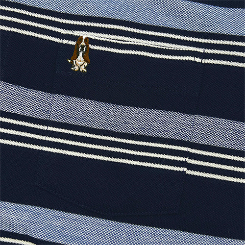 Hush Puppies Men Yarn Dye Polo with Pocket Cotton Regular Fit | #HMP258202