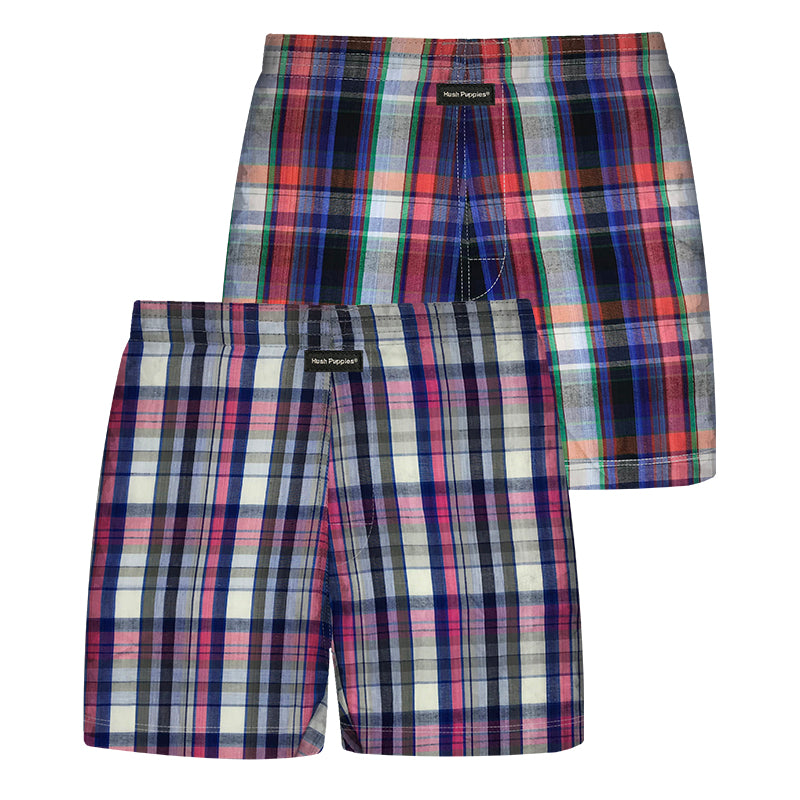 2pcs Men's Woven Boxer Shorts | Cotton Blend | HMX937275