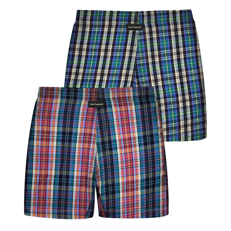 2pcs Men's Woven Boxer Shorts | Cotton Blend | HMX937275