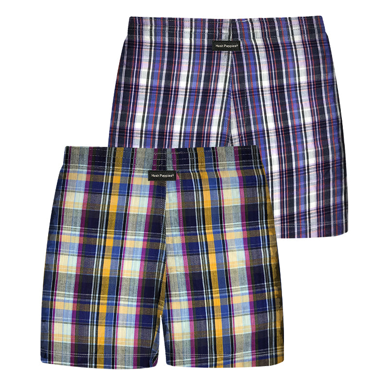 2pcs Men's Woven Boxer Shorts | Cotton Blend | HMX937275