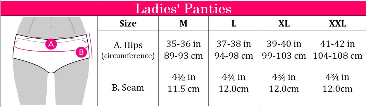 5pcs Ladies' Panties | Bamboo Spandex | Midi HLU008888AS1