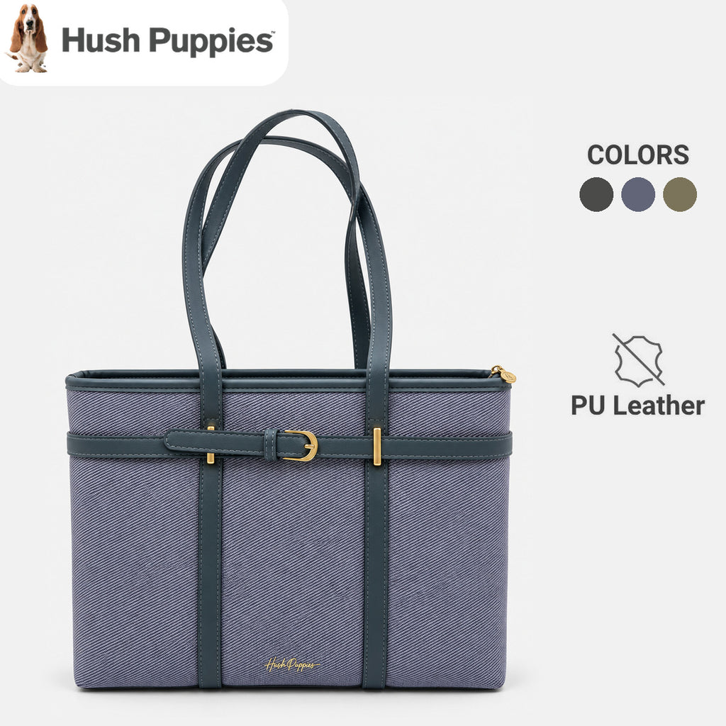 Women's Belted Tote Bag | PU Leather | HLA659930